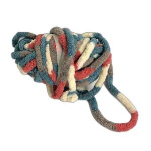 Soft Chenille Yarn 11oz Red Blue Multicolor Chunky